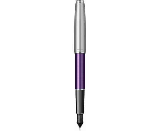 Перьевая ручка Parker Sonnet Essentials Violet SB Steel CT, перо: F, цвет чернил black, в подарочной упаковке., изображение 4