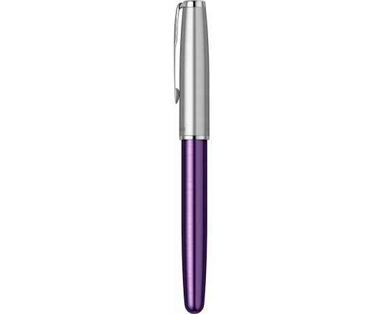 Ручка-роллер Parker Sonnet Essentials Violet SB Steel CT, цвет чернил black, перо: F,  в подарочной упаковке., изображение 6