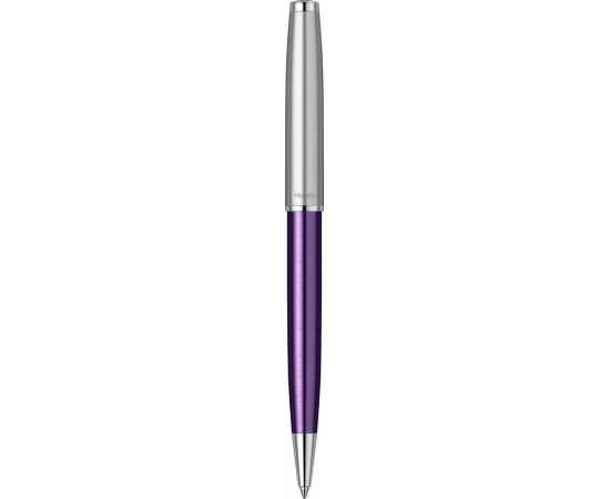 Шариковая ручка Parker Sonnet Essentials Violet SB Steel CT, цвет чернил black, стержень: M, в подарочной упаковке., изображение 4