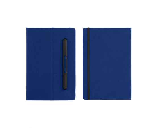 Блокнот с ручкой и вечным карандашом в пенале, с подставкой под смартфон, темно-синий, Цвет: темно-синий, изображение 6