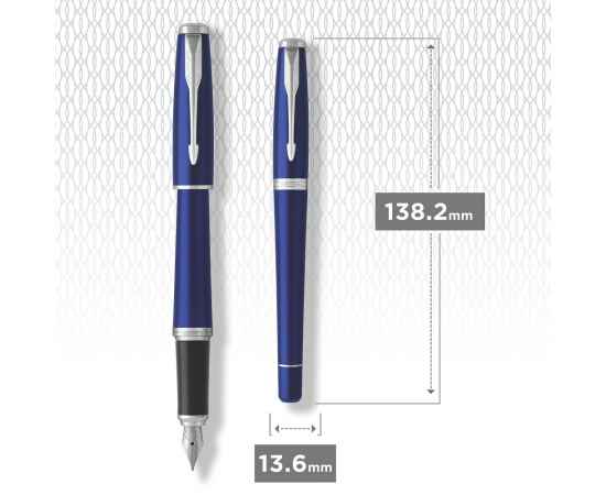 Перьевая ручка Parker Urban, Nightsky Blue CT, перо: F, цвет чернил: blue, в подарочной упаковке., изображение 4