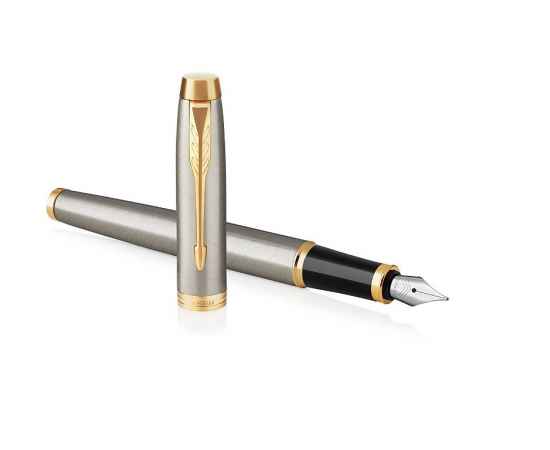 Набор Parker: Перьевая и Шариковая ручка Parker IM Core Brushed Metal GT, изображение 9