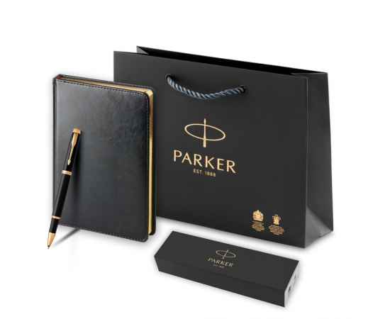 Подарочный набор: Ежедневник и Ручка-роллер Parker IM, цвет: Black GT, изображение 9