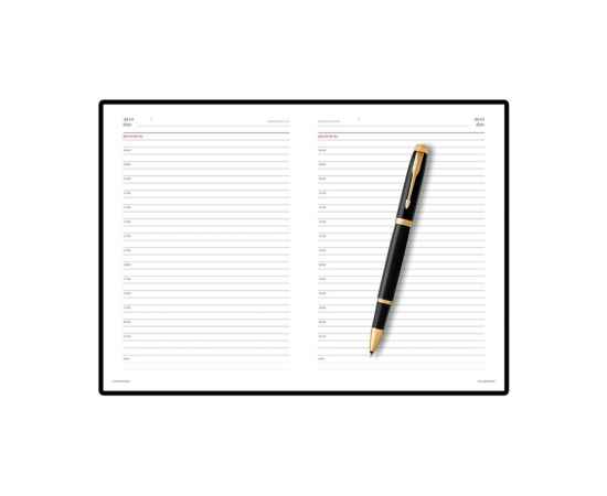 Подарочный набор: Ежедневник и Ручка-роллер Parker IM, цвет: Black GT, изображение 8