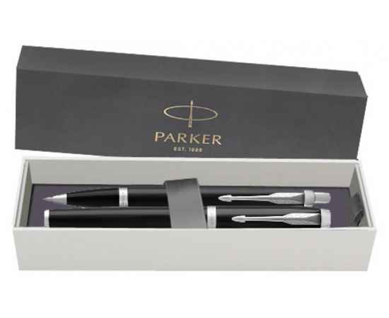 Набор Parker: Ручка роллер и Шариковая ручка Parker IM Core  Black  CT, изображение 2