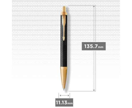 Шариковая ручка Parker IM Premium Black GT, стержень: M, цвет чернил: blue, в подарочной упаковке., изображение 7