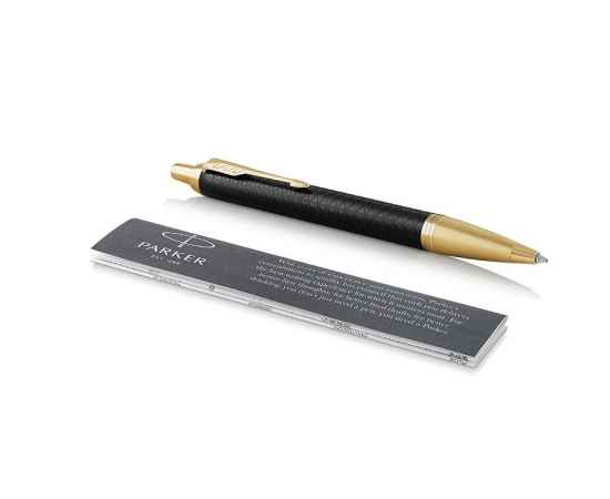 Шариковая ручка Parker IM Premium Black GT, стержень: M, цвет чернил: blue, в подарочной упаковке., изображение 4