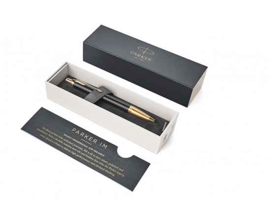 Шариковая ручка Parker IM Premium Black GT, стержень: M, цвет чернил: blue, в подарочной упаковке., изображение 5