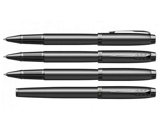 Ручка-роллер Parker  IM Achromatic, Black BT, стержень: F, цвет чернил: black, в подарочной упаковке., изображение 4