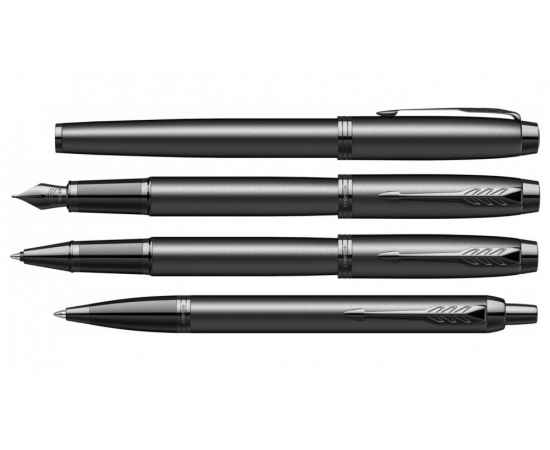 Ручка-роллер Parker  IM Achromatic, Black BT, стержень: F, цвет чернил: black, в подарочной упаковке., изображение 5