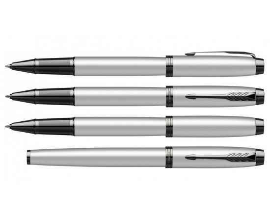 Ручка-роллер Parker IM Achromatic, Grey BT, стержень: F, цвет чернил: black, в подарочной упаковке., изображение 4