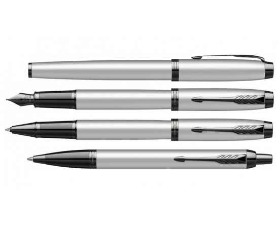 Ручка-роллер Parker IM Achromatic, Grey BT, стержень: F, цвет чернил: black, в подарочной упаковке., изображение 5