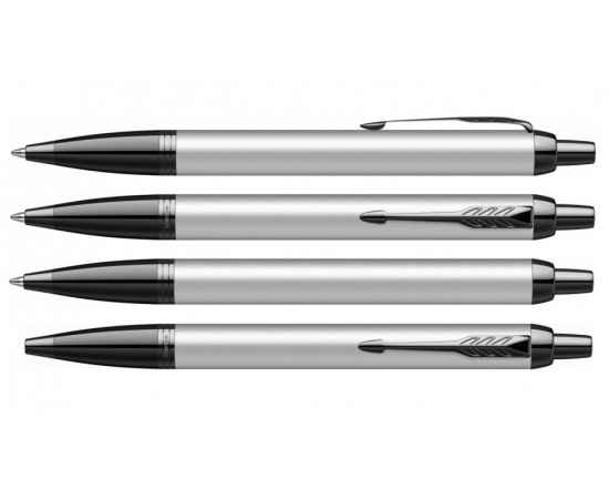 Шариковая ручка Parker IM Achromatic, Grey BT,стержень: M, цвет чернил: blue, в подарочной упаковке., изображение 4