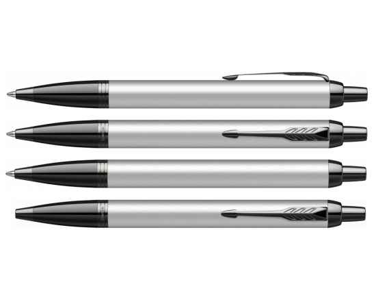 Подарочный набор: Шариковая ручка Parker PK IM MGREY BT , стержень Mblue в подарочной упаковке и Ежедневник  недатированный черный, изображение 7