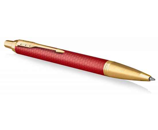 Подарочный набор: Шариковая ручка Parker IM Premium K318 Red GT, цвет чернил синий и красный ежедневник с золотым срезом, изображение 7