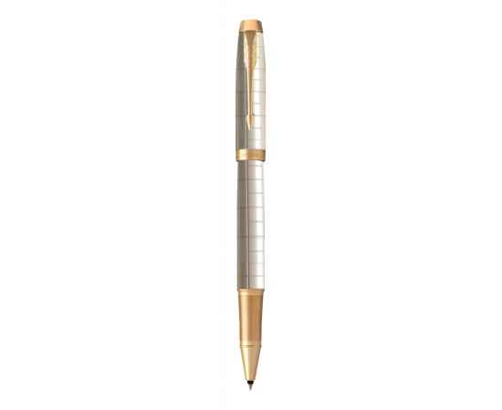 Подарочный набор: Ручка роллер Parker IM Premium T318 Pearl GT, цвет чернил черный и белый недатированный ежедневник с золотым срезом, изображение 2
