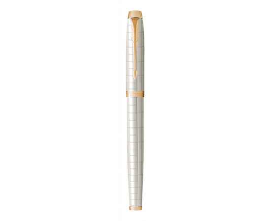Подарочный набор: Ручка роллер Parker IM Premium T318 Pearl GT, цвет чернил черный и белый недатированный ежедневник с золотым срезом, изображение 7