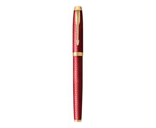 Подарочный набор: Ручка роллер Parker IM Premium T318 Red GT, цвет чернил черный и красный недатированный ежедневник с золотым срезом, изображение 7