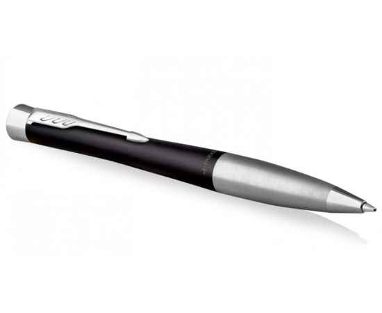 Шариковая ручка Parker Urban (матовый черный лак) Muted Black Chrome Trim, стержень: M, цвет чернил: blue/black, в подарочной упаковке., изображение 5