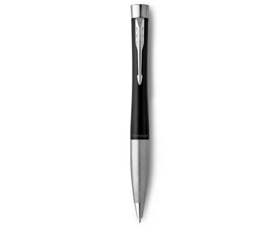 Шариковая ручка Parker Urban (матовый черный лак) Muted Black Chrome Trim, стержень: M, цвет чернил: blue/black, в подарочной упаковке., изображение 8