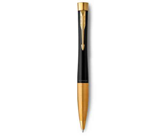 Шариковая ручка Parker Urban (матовый черный лак) Muted Black Gold Finish Trim, стержень: M, цвет чернил: blue, в подарочной упаковке., изображение 7