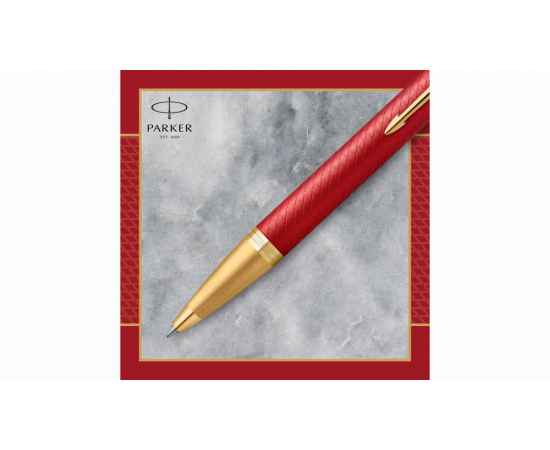 Шариковая ручка Parker IM Premium K318  Red GT, стержень: M, цвет чернил: blue, в подарочной упаковке., изображение 5