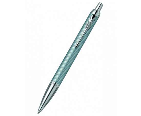Шариковая ручка Parker IM Premium K318  Blue Grey CT, стержень: M, цвет чернил: blue, в подарочной упаковке., изображение 4