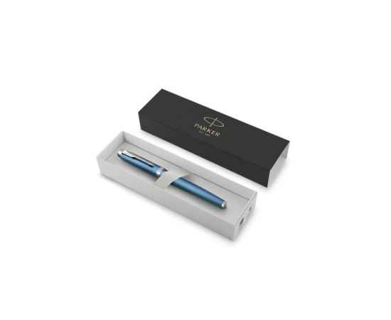 Ручка роллер Parker IM Premium T318  Blue Grey CT, стержень: F, цвет чернил: black, в подарочной упаковке., изображение 2