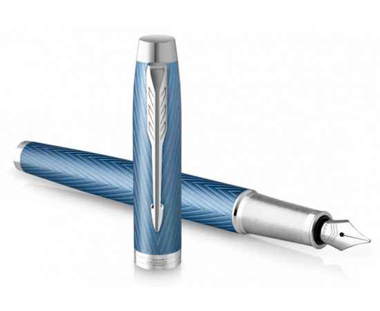 Перьевая ручка Parker IM Premium Blue Grey CT, перо: F, цвет чернил: blue, в подарочной упаковке., изображение 3