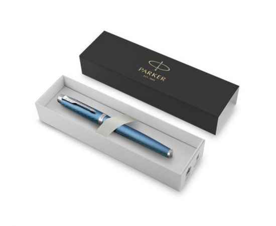 Перьевая ручка Parker IM Premium Blue Grey CT, перо: F, цвет чернил: blue, в подарочной упаковке., изображение 2