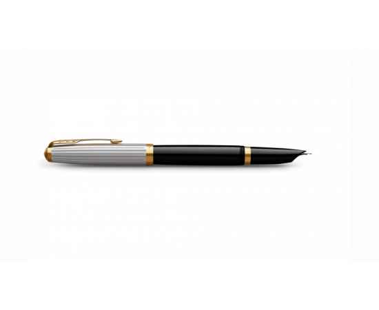 Перьевая ручка Parker 51 Premium Black GT, перо: M/F, чернила: Black,Blue, в подарочной упаковке., изображение 5