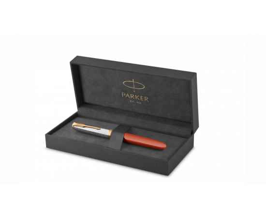 Перьевая ручка Parker 51 Premium Red GT, перо:M/F чернила:Black,Blue, в подарочной упаковке., изображение 2