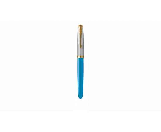 Перьевая ручка Parker 51 Premium Turquoise GT перо; M/F, чернила: Black,Blue, в подарочной упаковке., изображение 3