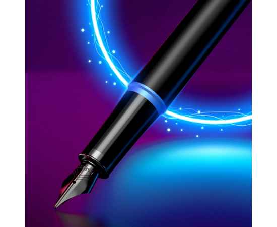 Перьевая ручка Parker IM Vibrant Rings Flame Blue, перо:F/M , цвет чернил: blue, в подарочной упаковке., изображение 8