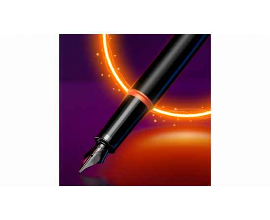 Перьевая ручка Parker IM Vibrant Rings Flame Orange, перо:F/M, цвет чернил: blue, в подарочной упаковке., изображение 7