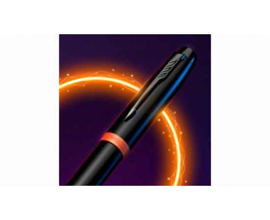 Ручка-роллер Parker IM Vibrant Rings Flame Orange, стержень:Fblk, в подарочной упаковке., изображение 7