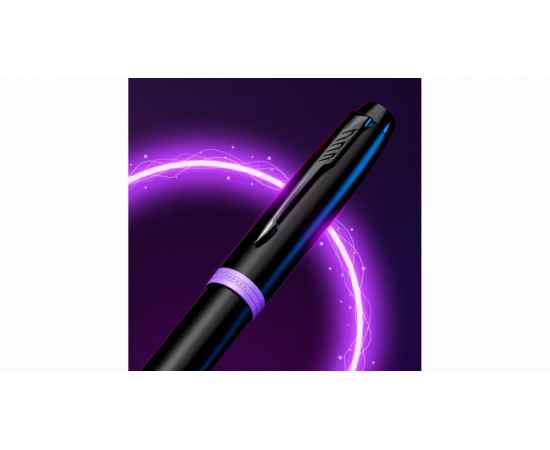 Шариковая ручка Parker IM Vibrant Rings Flame Amethyst Purple, стержень: Mblue, в подарочной упаковке., изображение 5