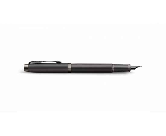 Перьевая ручка Parker IM Professionals Monochrome Titanium, перо:F/M, цвет чернил: blue, в подарочной упаковке., изображение 5