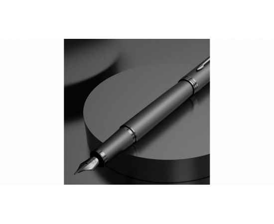 Перьевая ручка Parker IM Professionals Monochrome Titanium, перо:F/M, цвет чернил: blue, в подарочной упаковке., изображение 6
