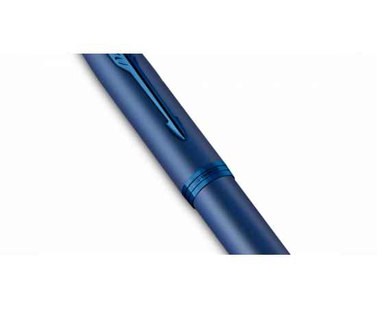Ручка роллер Parker IM Monochrome Blue, стержень:F, цвет чернил: black, в подарочной упаковке., изображение 6