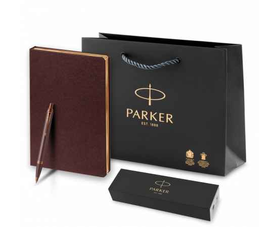 Подарочный набор:Шариковая ручка Parker IM Monochrome Brown, стержень:M, цвет чернил: blue, в подарочной упаковке и Ежедневник коричневый., изображение 13