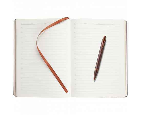 Подарочный набор:Шариковая ручка Parker IM Monochrome Brown, стержень:M, цвет чернил: blue, в подарочной упаковке и Ежедневник коричневый., изображение 12