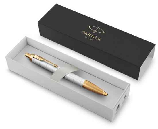 Подарочный набор: Шариковая ручка Parker IM Premium K318 Pearl GT и Ежедневник недатированный белый, изображение 6