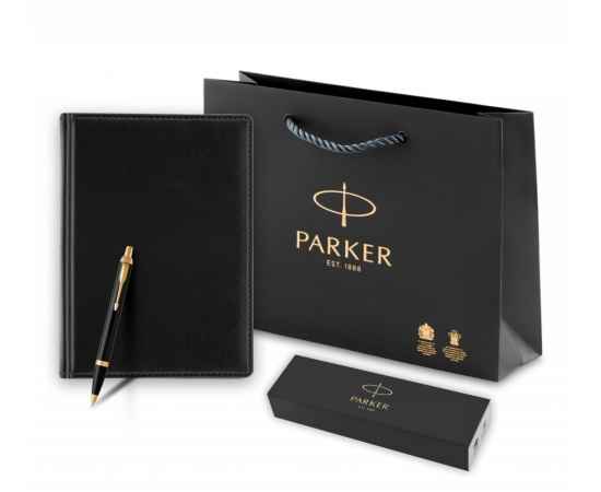 Подарочный набор: Ежедневник недатированный и Шариковая ручка Parker IM Metal, цвет: Black GT, изображение 10