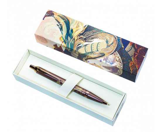 Шариковая ручка Parker IM Monochrome Brown Dragon Special Edition, стержень:M, цвет чернил: blue, в подарочной упаковке., изображение 3