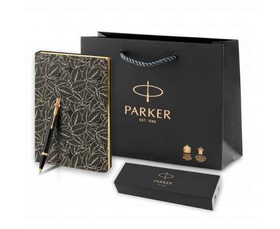 Подарочный набор: Шариковая ручка Parker IM Metal Black GT и Ежедневник недатированный, черный., изображение 8