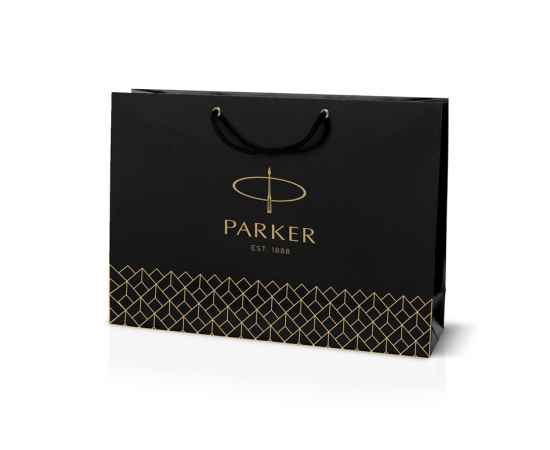 Подарочный набор Parker: черный ежедневник и черная шариковая ручка Parker IM Black Edition, цвет чернил синий, изображение 4