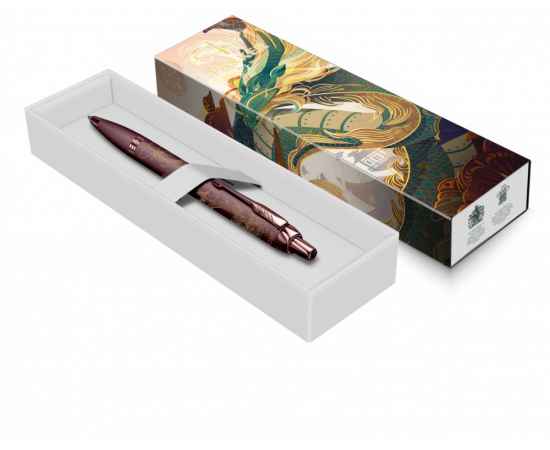 Шариковая ручка Parker IM Monochrome Brown Dragon Special Edition, стержень:M, цвет чернил: blue, в подарочной упаковке., изображение 9
