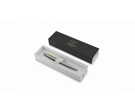 Подарочный набор: Шариковая ручка Parker Jotter Essential, St. Steel GT, стержень: Mblue и Ежедневник недатированный коричневый, изображение 8