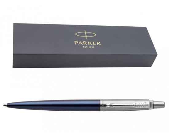 Шариковая ручка Parker Jotter Essential, Royal Blue CT, стержень: M, цвет чернил : blue или black, изображение 4